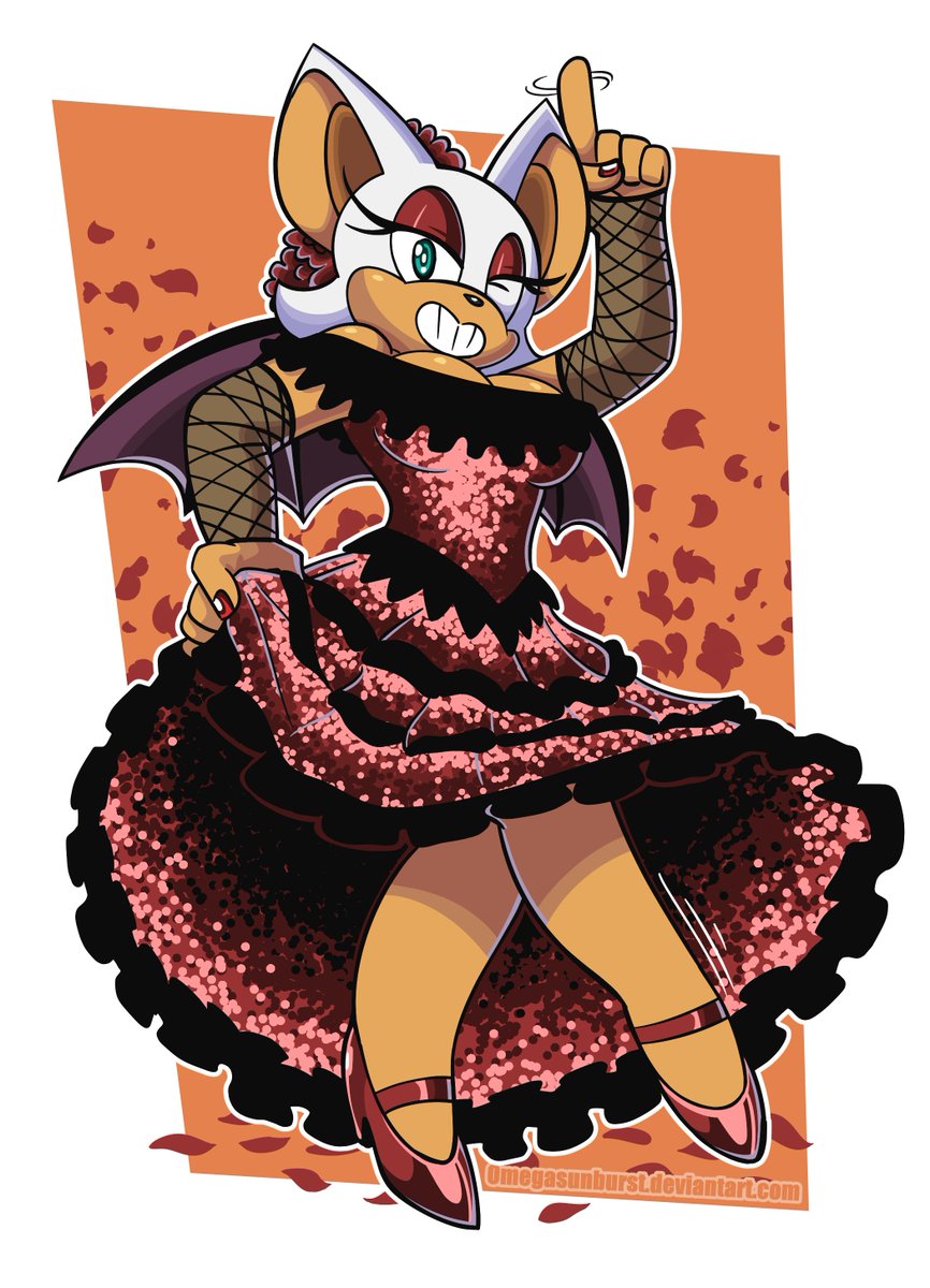 omegasunburst's tweet photo. Old drawing of Rouge in a Flamenco dress.
#RougeTheBat https://t.co/6LJzNNSOuB