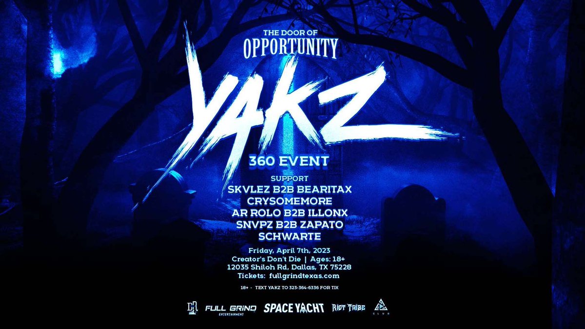 360° b2b w/ my brotha @BEARITAX tonight <a href="/CreatorsDontDie/">CREATORS DONT DIE ©️</a> in Dallas playing direct support for the legend <a href="/yakzdubz/">Y*KZ</a> don’t miss the madness!
🧸🐉

Ticket link in bio, use promo code “SKVLEZ” for a discount!

#skvlez #scales #yakz #spaceyacht #dubstep #riddim #freeformbass