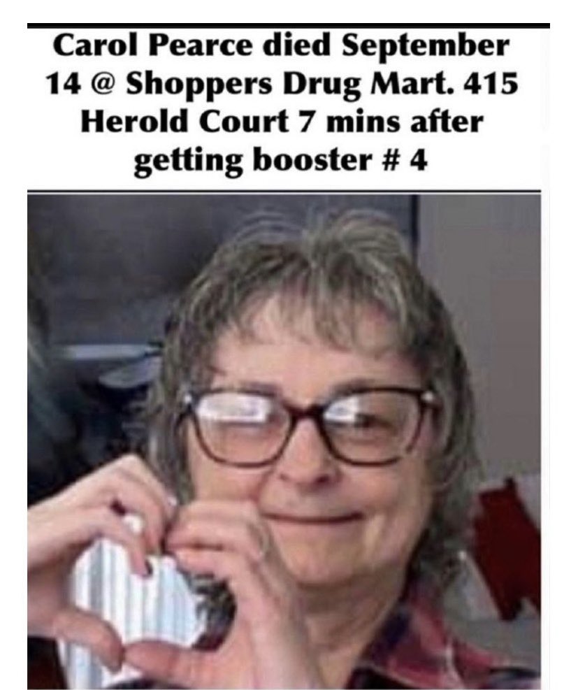 @believe_betta I hate #ShoppersDrugMart every time I walk by one I think of Carol Pierce 💔💔💔 #PfizerLiedPeopleDied