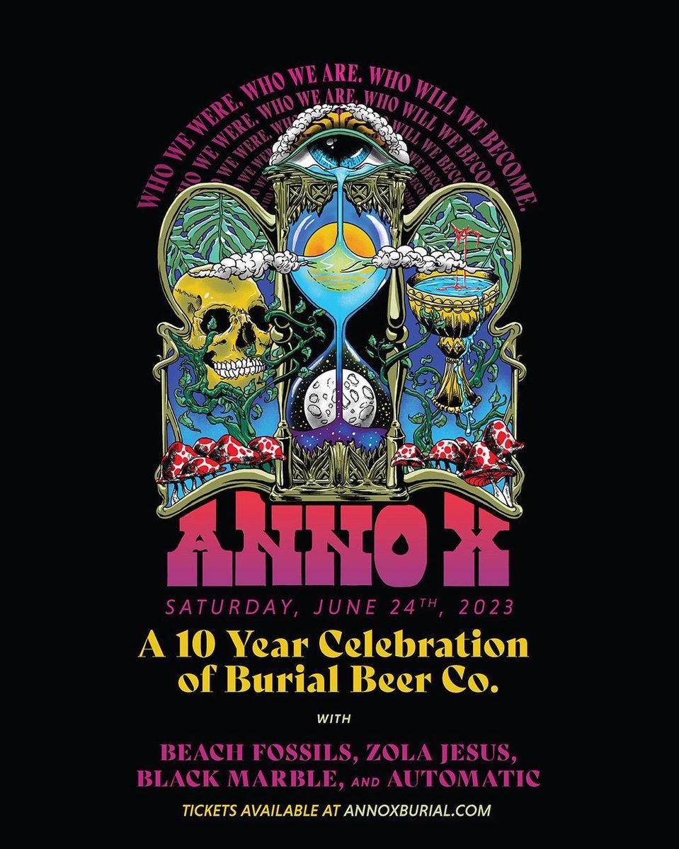 ASHEVILLE! @blackmarblenyc & Zola Jesus are both playing @BurialBeer ‘s 10 year anniversary celebration! Get your tickets here dice.fm/event/27xkm-an…