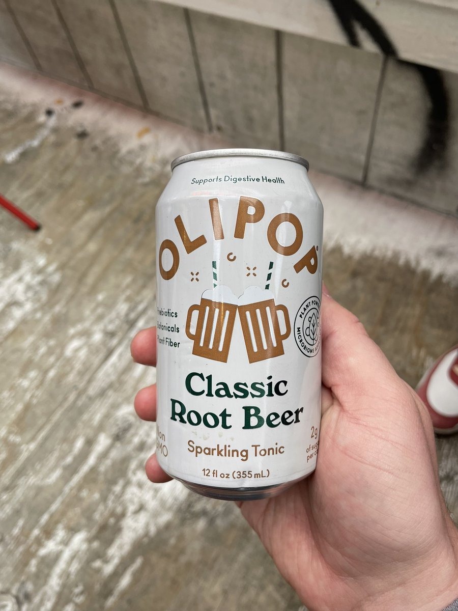 manderdude's tweet photo. Put @drinkolipop to the test today with my good friend @Will_Duda26. At 35 cals with 2 grams of sugar this goes toe to toe with any traditional Root Beer. Solid CPG Walk Friday! https://t.co/oYJao1KBOt