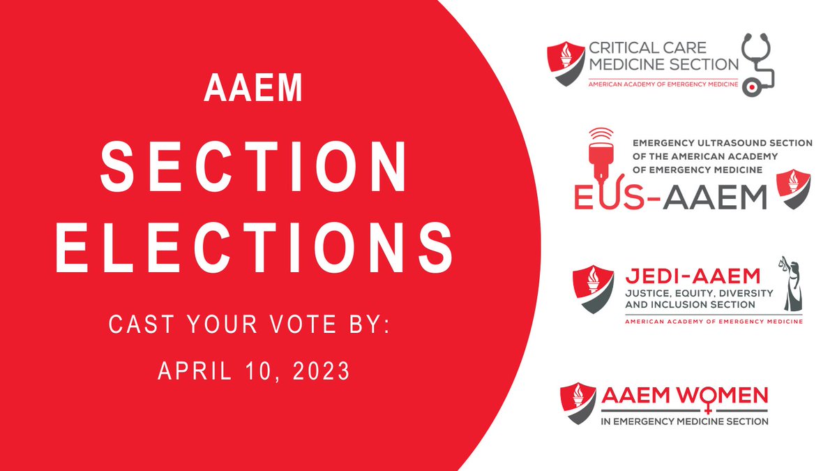 Vote in the AAEM Section elections to help determine the AAEM/RSA Representatives for the CCMS-AAEM, EUS-AAEM, JEDI-AAEM, and WiEM-AAEM sections!

Cast your vote by Monday, April 10: bit.ly/3lBkbbA
