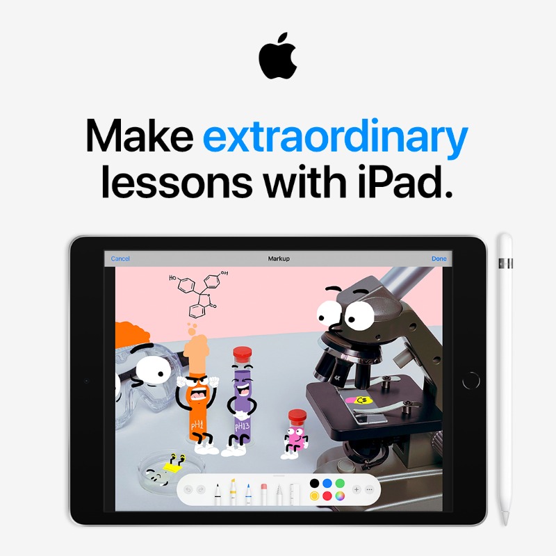 AppleEDU's tweet photo. Celebrate #WorldCreativityDay in your classroom by turning an everyday object into something new using iPad with Apple Pencil.