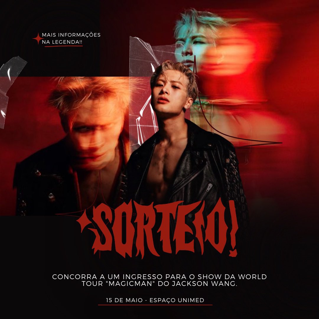 UpdateKBoys's tweet photo. [🚨] SORTEIO!

Quer concorrer a ingressos para o show do Jackson Wang em São Paulo?

Regras:
— Seguir @UpdateKBoys, @MoveConcertsBR e @JacksonWang852;
— Dar RT e like nesse post;
— Marcar 3 amigos.

🐉 SERÃO 2 GANHADORES DIFERENTES! Boa sorte!🪄✨ https://t.co/ytqXca8Wmx