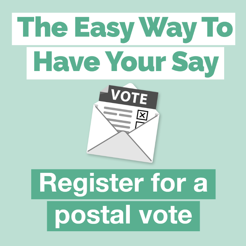 UKLabour's tweet photo. Anyone can register for a postal vote.

Register for your postal vote today, and help Labour win this May.