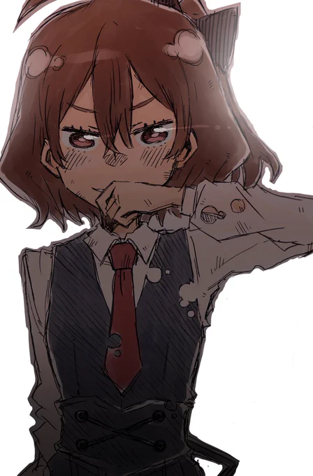 至神かれんのファンアートです。月張によって1回戦から続いた呪いは解けたけれど、その中で彼女が培ってきた『不屈さ』がたまらなく好き。 #ダンゲロスSSギムナジウムRtB 