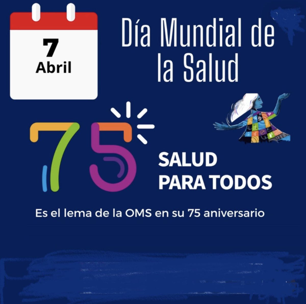 anisalud's tweet photo. Feliz 75 cumpleaños de la #OMS @WHO @WHO_Europe #DíaMundialdelaSalud con el lema: “Salud para todos” https://t.co/Y3IcZ9HSph