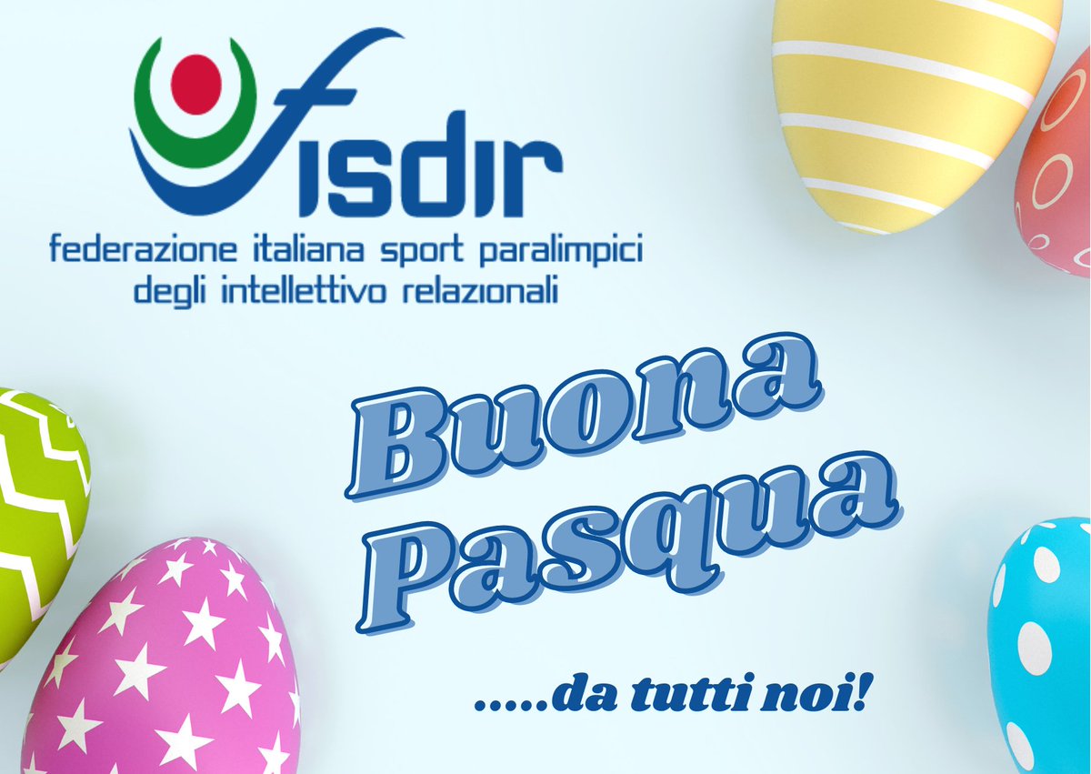 La #Fisdir, il presidente, la dirigenza e tutta la famiglia federale, augurano alle delegazioni, ai collaboratori, agli staff, ai tecnici, a tutti gli atleti e a tutte le loro famiglie un sentito e accorato augurio di serene festività pasquali, pace e serenità. 

#BuonaPasqua