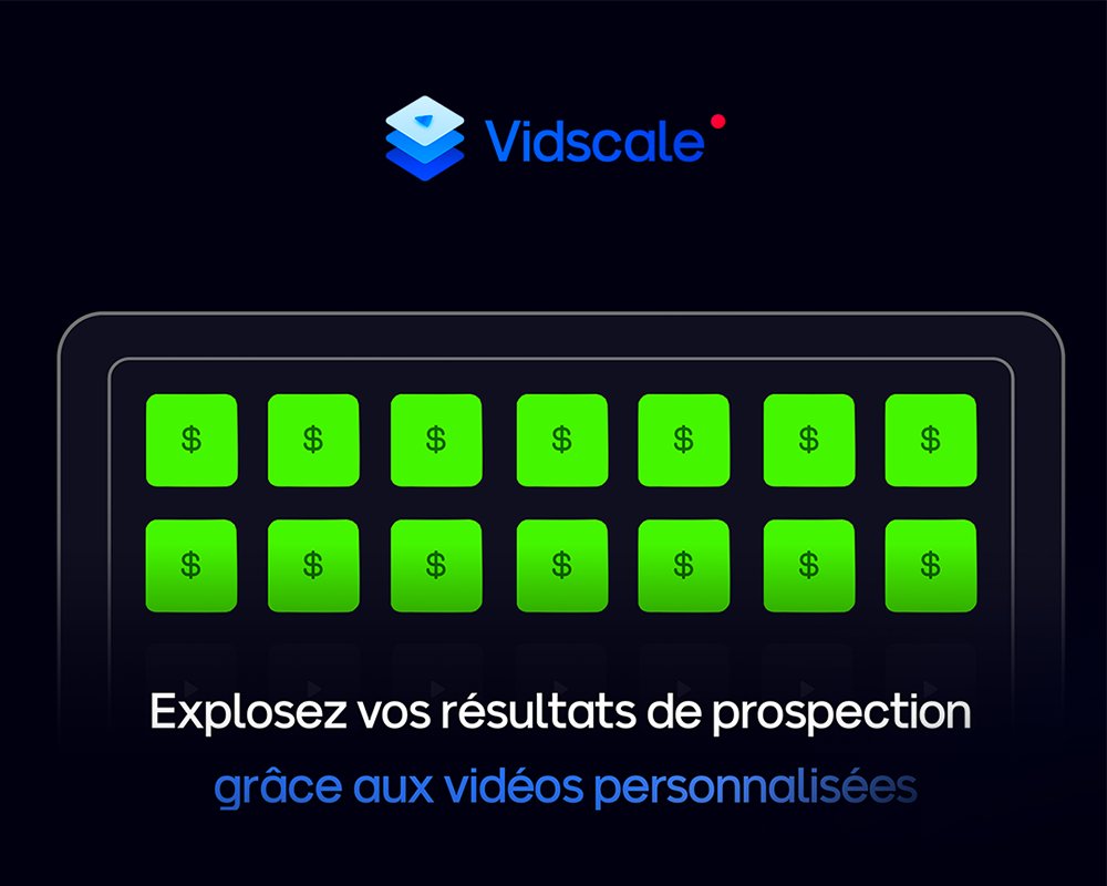 Je vous présente mon nouveau SaaS!

Vidscale.io est un outil de prospection vidéo de masse.

La prospection sur Linkedin est devenue impersonnelle et repetitive... Il est temps de changer !