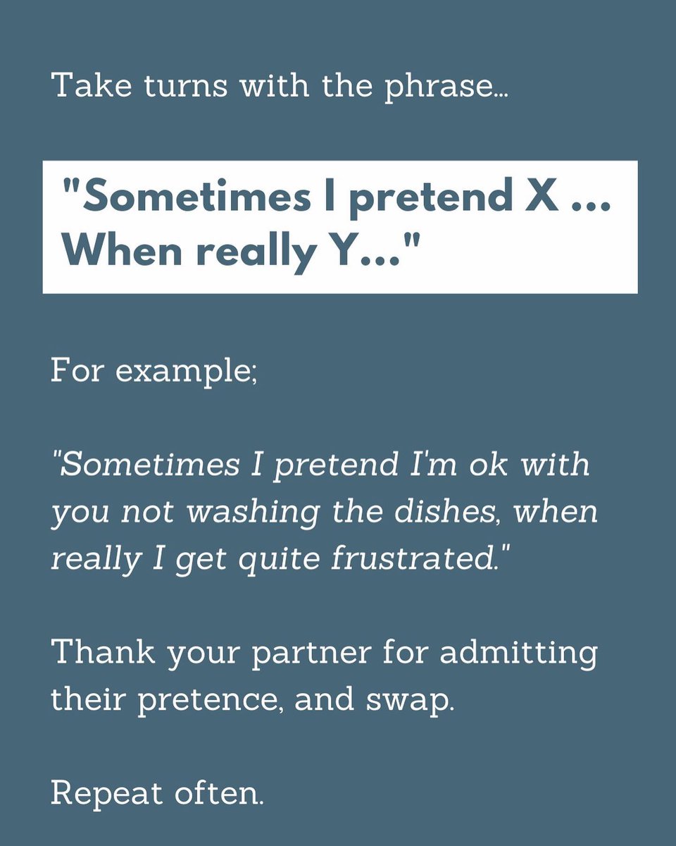 RadicalHonesty's tweet photo. Honest discussions about pretense are a revolution in intimacy.
Here is an exercise in revealing how you pretend to do with a friend or group:
#radicalhonesty #sometimesipretend #tellingthetruth https://t.co/BFyGF9LIRL