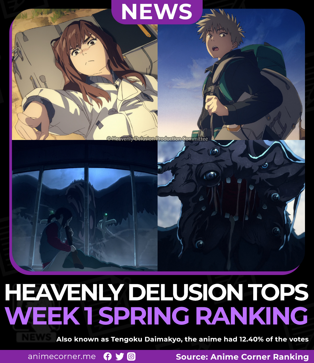 Anime Corner - How the turns have tabled… 🗿 Vote for Heavenly Delusion in  week 2