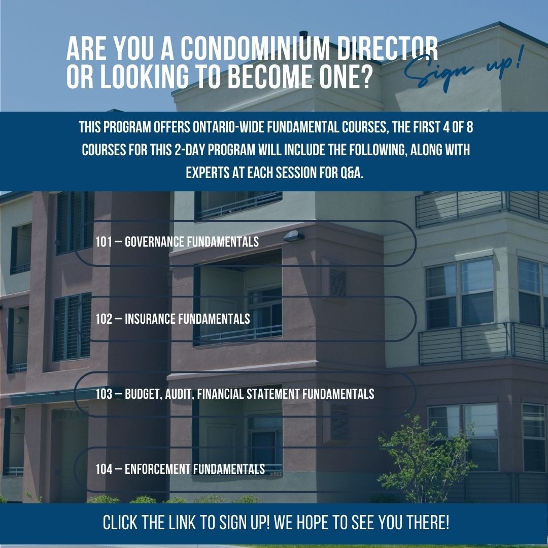 Are you a condominium director or looking to become one?  CCI London and Area Chapter is proud to announce this new initiative by the Canadian Condominium Institute. The CCI Director Certificate Program  Click the link to register! ccilondon.ca/events/2023/04…