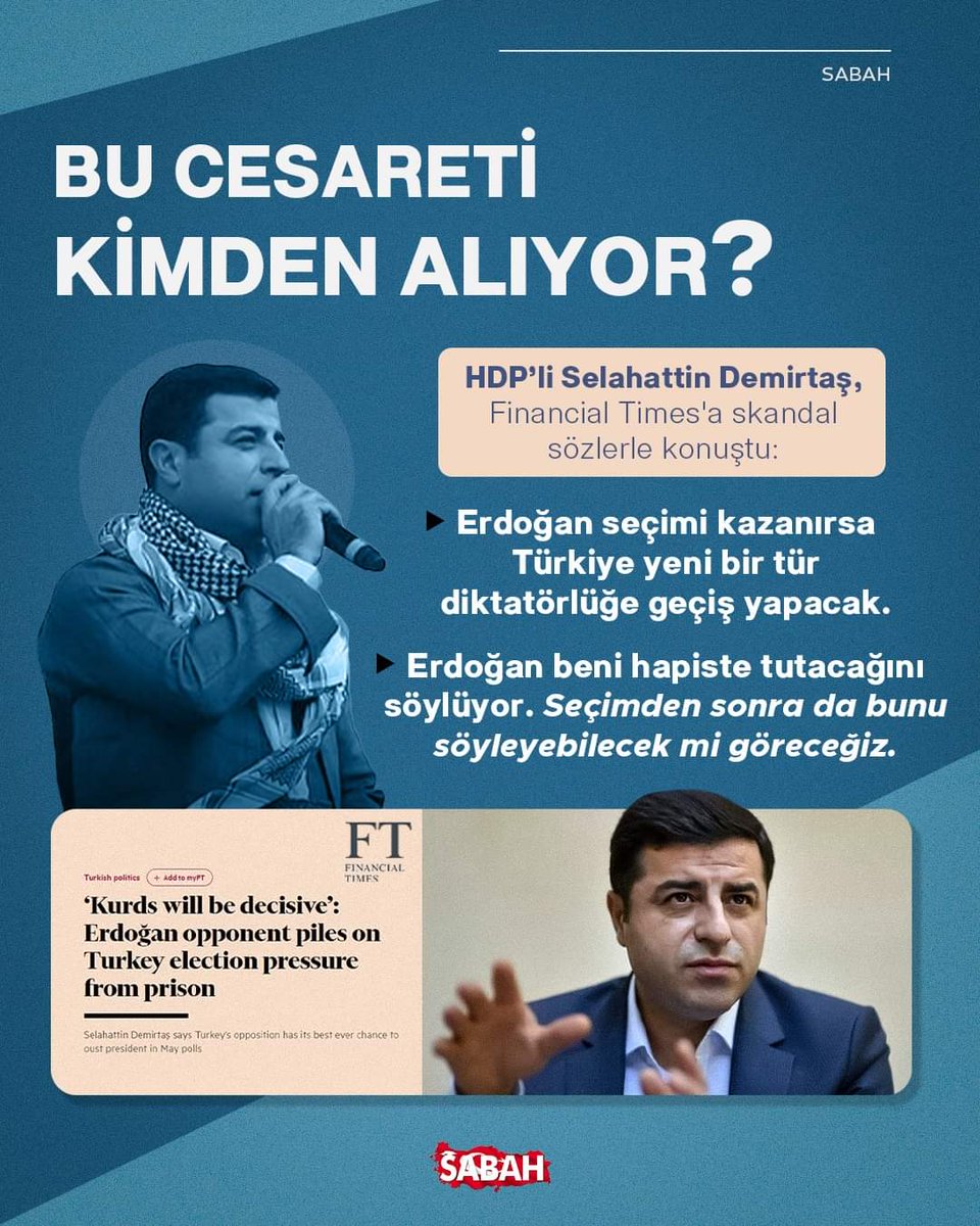 _Dava__Adami's tweet photo. Adam hapishaneden dünyaya röportaj veriyor
Ama Erdoğan diktatör,

Öyle olsaydı senin dilini keserdi

Selahattin Demirtaş teröristtir https://t.co/6LUQmOoE0a