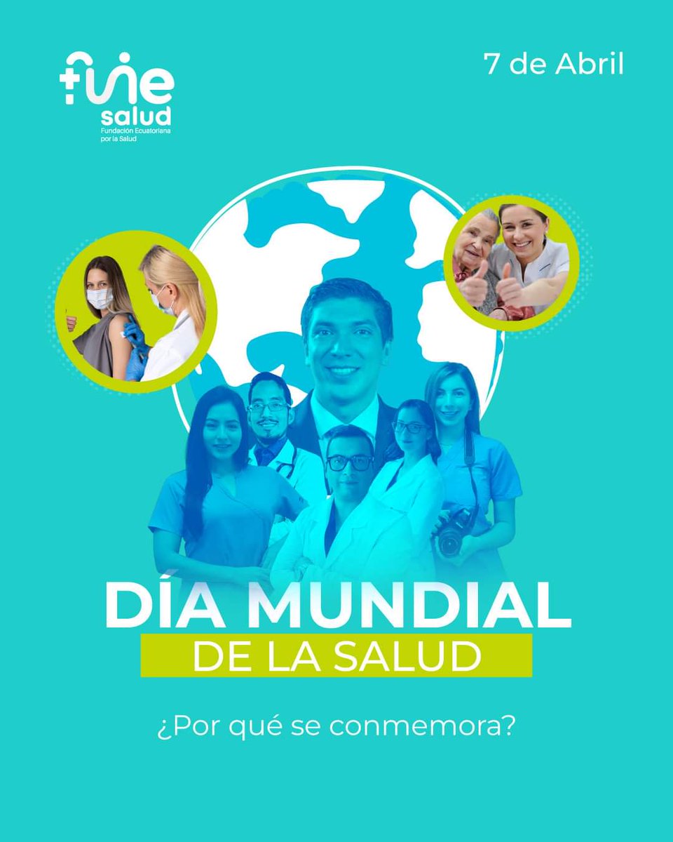 FuneSalud's tweet photo. ¿Dia mundial de la salud OMS? ¿Por qué se conmemora? 

Este 7 de abril a nivel mundial 🌎 la OPS y OMS se unen por la meta #SaludParaTodos en festejo del Día Mundial de la Salud 🩺 que se conmemora en honor y aniversario de la Organización Mundial de la Salud. ... https://t.co/FOmyuYI5jI