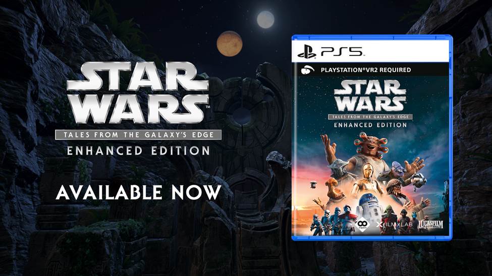 laughingplace's tweet photo. #ILMxLAB have announced that the popular #StarWars #TalesFromTheGalaxysEdge - Enhanced Edition, is now available on discs globally for play exclusively on the #PlayStation #VR2 https://t.co/Qtq5d22W2s https://t.co/sjQjtFnj4h