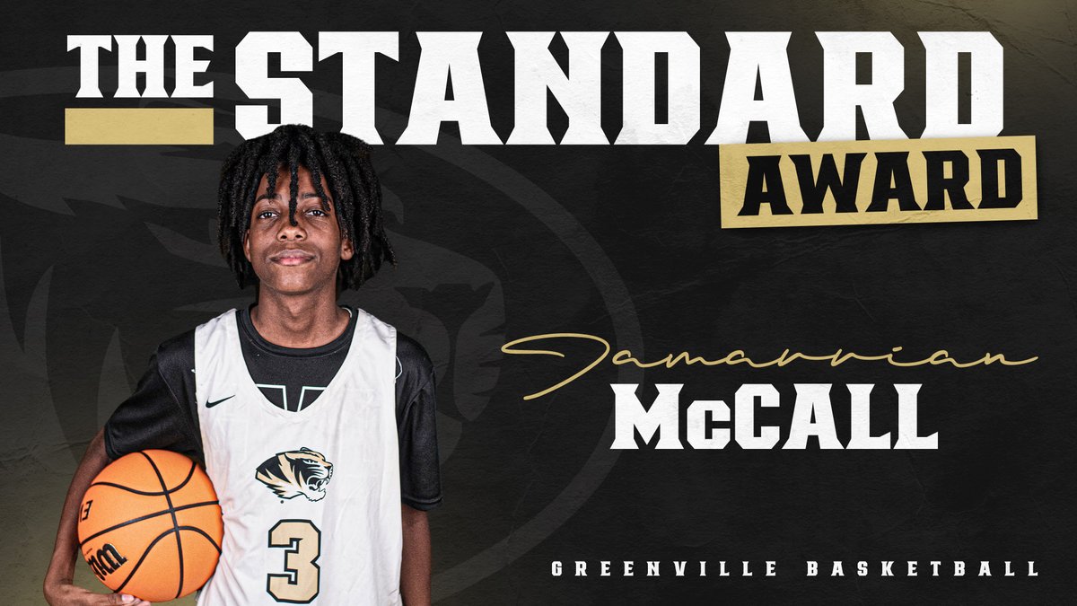 GreenvilleBBALL's tweet photo. Congratulations to freshman JaMarrian McCall on receiving this week's "Standard Award." He is taking care of business in the classroom and weight room! #Iam3rd https://t.co/LHDDwQnRiE
