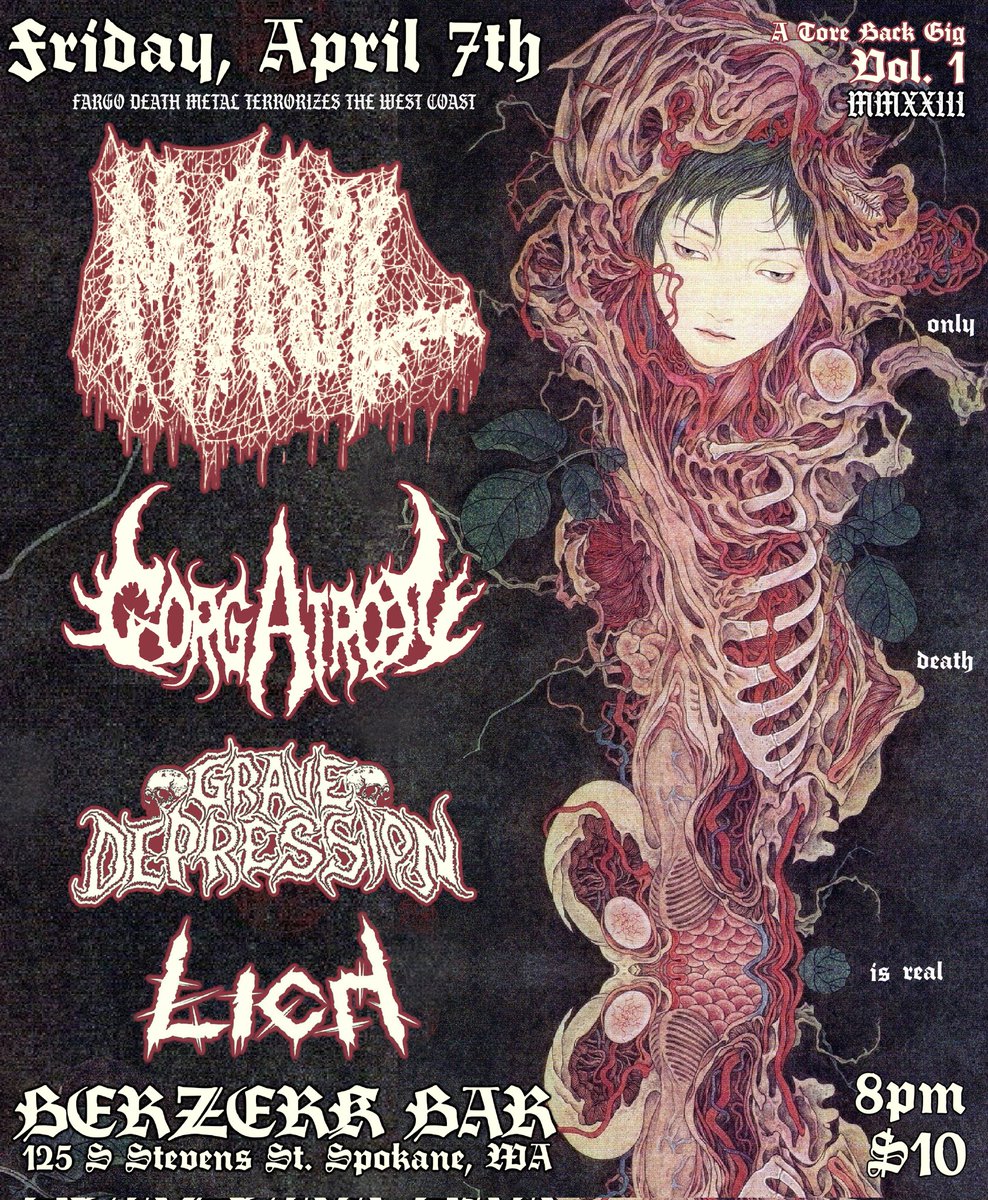 MAUL701's tweet photo. The Maulitron tour hits #Spokane, WA TONIGHT with Grave Depression and Lich. https://t.co/W3UkfaxXP4