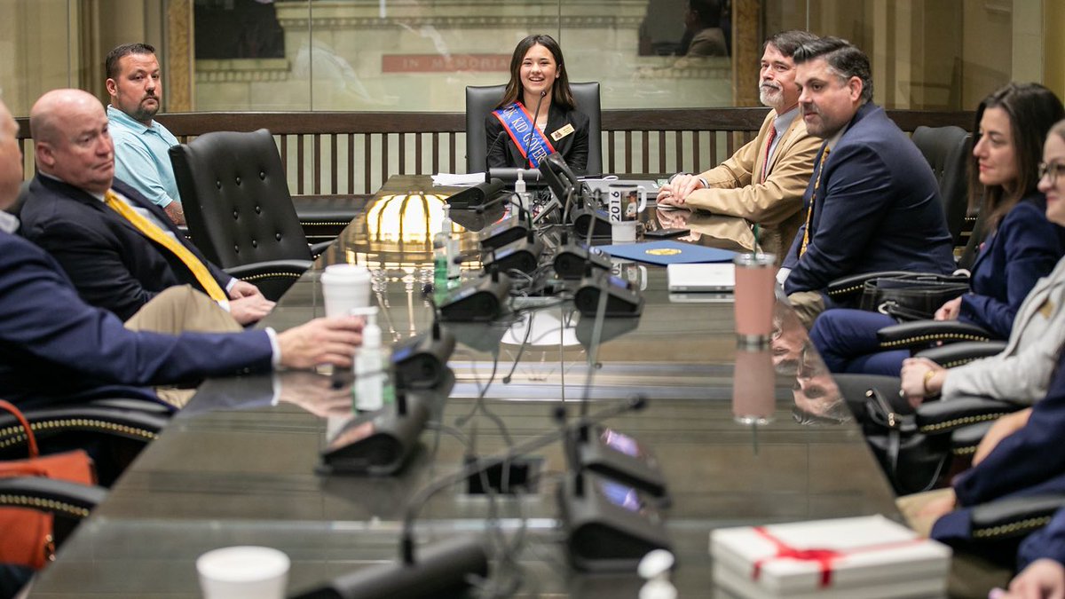Oklahoma Kid Gov. O’Brien…just doing kid governor things up at the Capitol! 🙂
