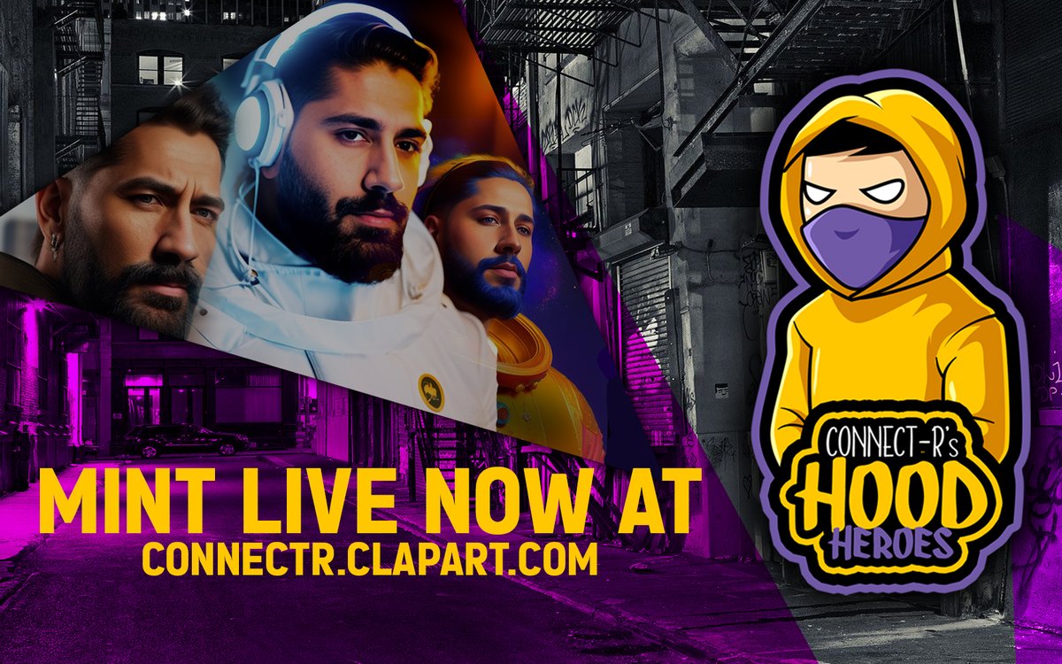 HoodHeroesClub's tweet photo. 🚨Hood Heroes Mint is live now on @MultiversX 

⚡️Mint LIVE at: https://t.co/CpkT1OAdYL

#HoodHeroesClub #MultiversX https://t.co/BfptlrVHH0