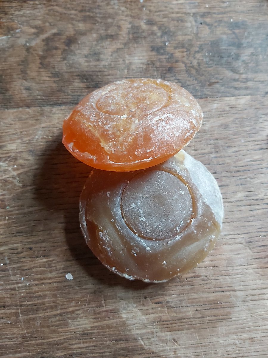 The classic  #caurnie #naturalsoap   flying saucer shape as they are called ... but great in the hand to use as #handwashsoap