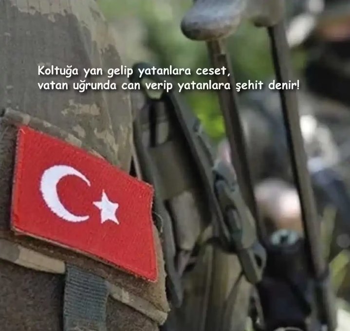 Bizler sıcak yataklarımızda uyurken yalçın dağlarda eksi 30 derecede görev yapan birileri var. 
Bizim için gözlerini kırpmadan can veren, bizim çocuklarımız güven içinde yaşasınlar diye kendi çocuklarının yetim kalmasını göze alan birileri var.

#uzmancavusasoz