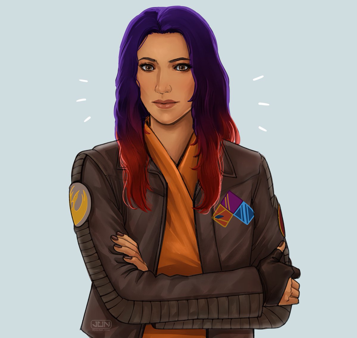 junchan_nyan's tweet image. Long hair Sabine!! 
#Ahsoka #fanart #YesSWC2023 #myartwork