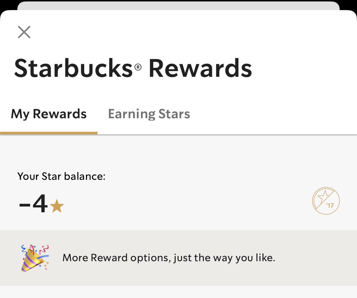 looking4crissy's tweet photo. @Starbucks are you mad at me? Why do i have negative stars.. https://t.co/qGYbqOK6Vz