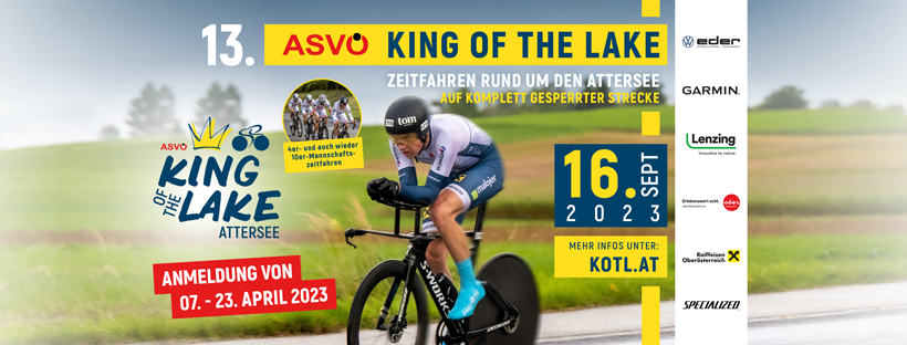 kingofthelakeat's tweet photo. Die Anmeldung zum ASVÖ King of the Lake 2023 hat begonnen.... Los geht's!! #kingofthelake #timetrial https://t.co/3QwCustxfd