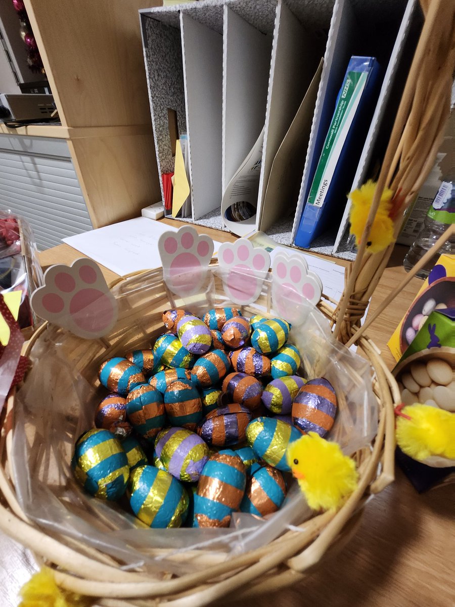 GarnerCft's tweet photo. Happy#GoodFriday#fromGarner#Easter#is#full#swing#ward#decorated#lots#eastercrafts#games#eggs#hotcrossbuns#ready#for#sunday#garnerward#dementia#olderpersons#mentalhealth# https://t.co/frtpmFYLlH