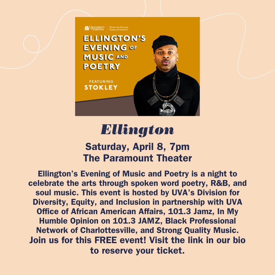 Here are some of our top picks for This Weekend in Charlottesville (April 7 - April 9)!

Click here for more info: docs.google.com/document/d/1HR…