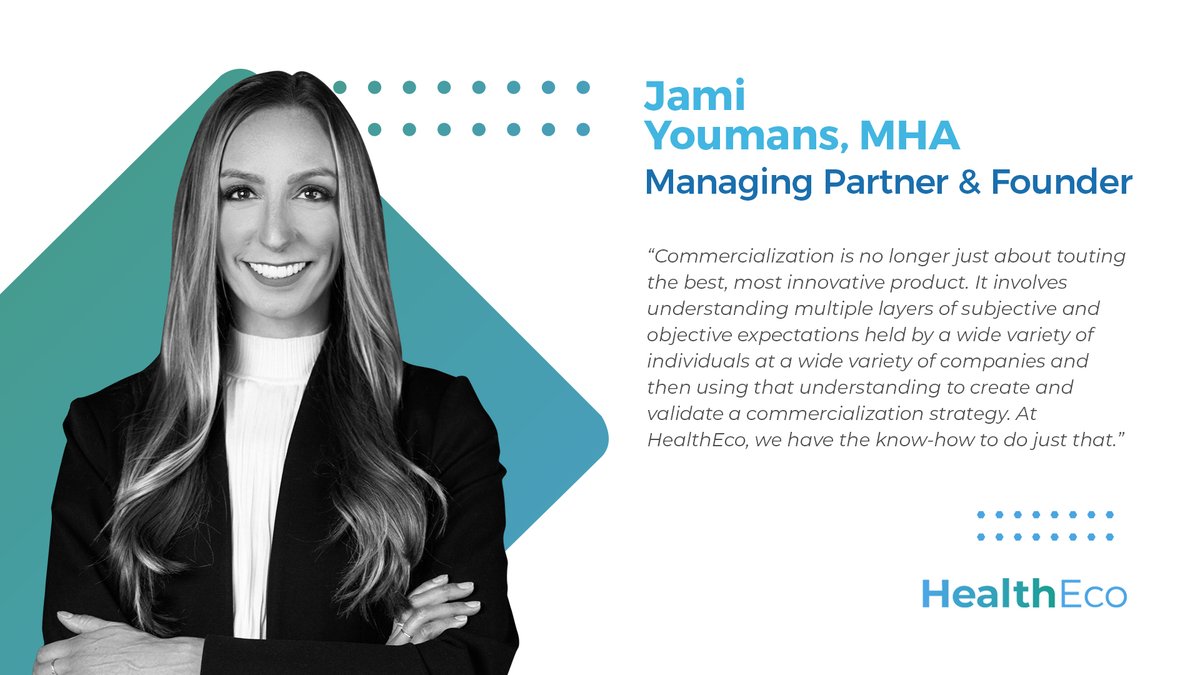 TheHealthEco's tweet photo. Meet our team! As an architect of HealthEco’s health system network, Jami created a customized methodology for maximizing #innovation impact in provider &amp; #startup settings. Learn more about Jami &amp; HealthEco’s strategic process: https://t.co/4DE0lyBDgj #TeamSpotlight https://t.co/fU5htt4uqm
