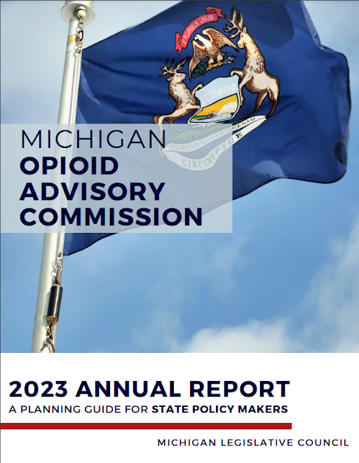 MOPCoalition's tweet photo. Can #harmreduction—which works to meet people where they are to reduce the harms of active drug use—help solve the overdose epidemic? Read the Michigan Opioid Advisory Commission’s 2023 annual report: https://t.co/OTYGir3FFW #supportharmreduction https://t.co/ZhFUGcObap