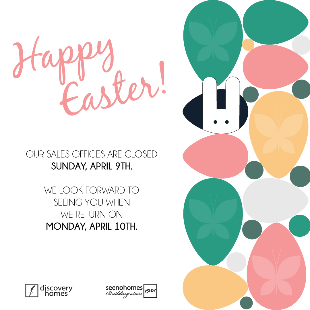 Discovery_Homes's tweet photo. 🐇Hoppy Easter! 🐇

Our Communities will be closed on Sunday, April 9th. We look forward to seeing you when we return on Monday, April 10th!

#discoveryhomes #seenohomes #discoverthebestinlife #homesearch  #newhome #dreamhome #modelhomes #homesweethome #hoppyeaster #easter https://t.co/bCvGSloAvH