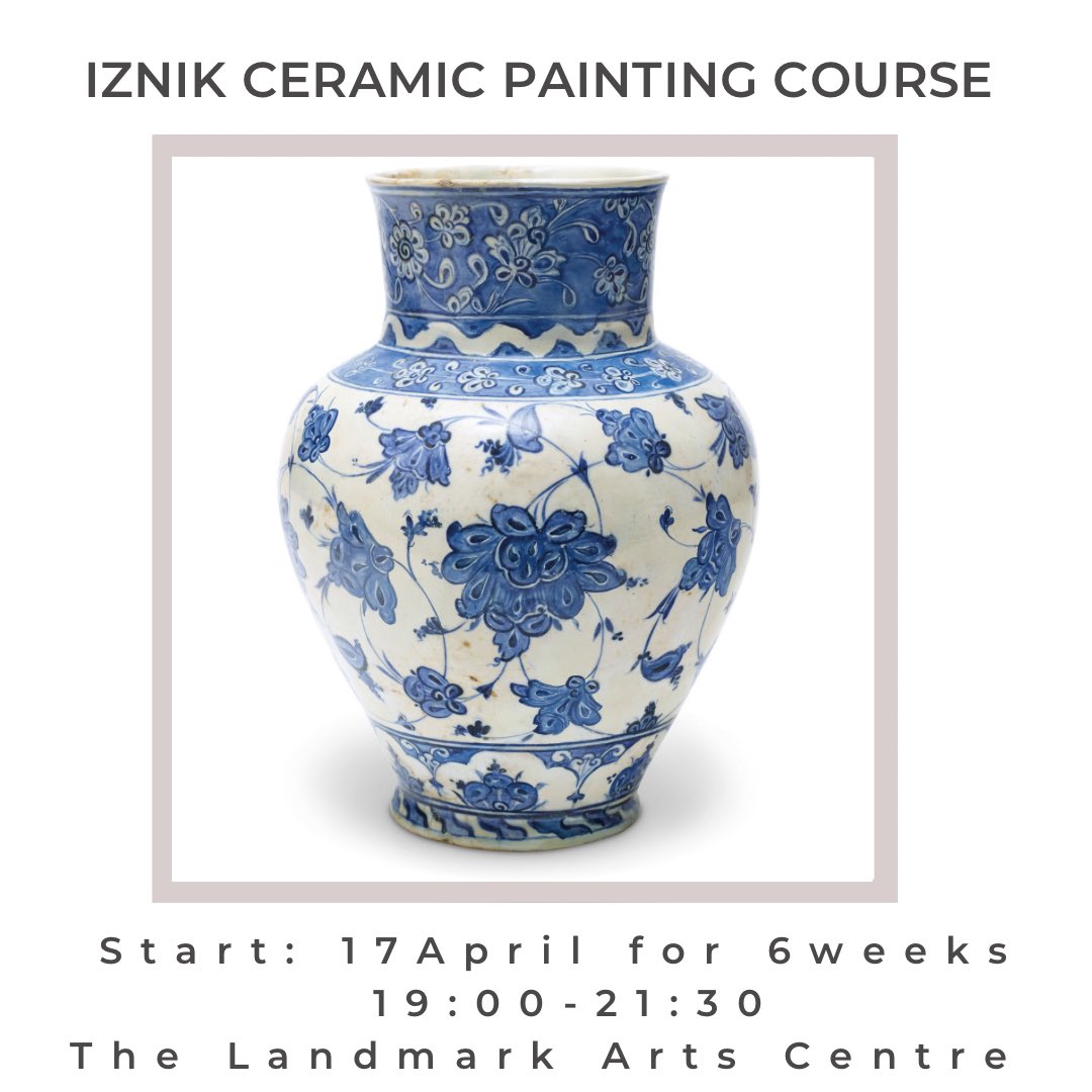 NagihanSeymour's tweet photo. New Ceramic Course starting on the 17th April @LandmarkArts Centre . Details are in the link below.
https://t.co/OaDAGN09rr
.
#teddingtonart
#iznikceramics #richmondart #iznikpainting #ceramiccourse https://t.co/gz3WT1UATS