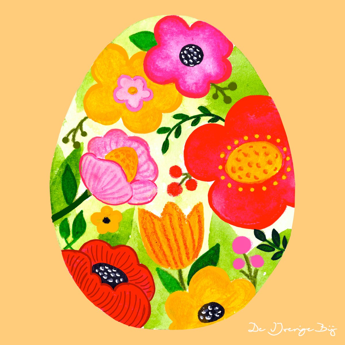 _DBuurma's tweet photo. Ik wens jullie allemaal een fijn (paas)weekend en veel geluk met paaseieren zoeken! Je hebt er al één gevonden.✨ #vrolijkpasen #lentekriebels #pasen #illustratie #happyeaster #easterillustration #paasei #easteregg #lentegevoel #lente #bloemen #illustrator #deijverigebij https://t.co/06A67tculJ