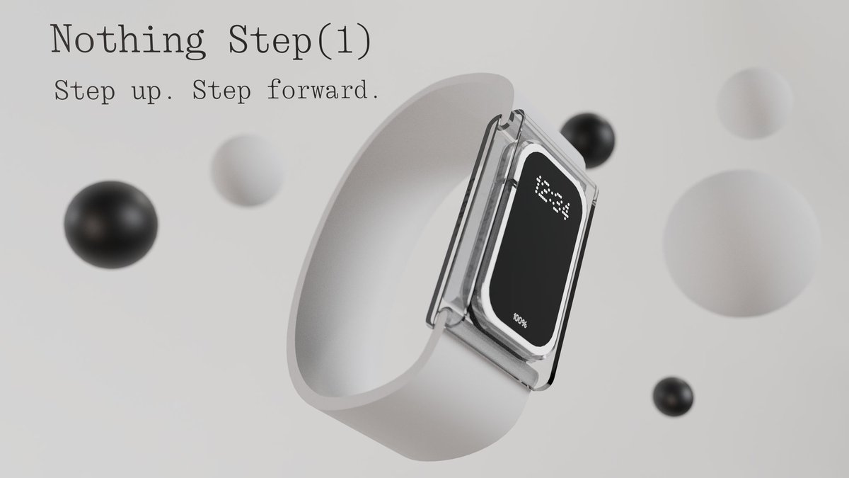 3DPrintedCat's tweet photo. Nothing Step (1), an activity band idea from Discord user Foraak#7709 and concepted by me (Fan-creation) #Nothing #render #blender @Nothing https://t.co/SpnfxnDc1R