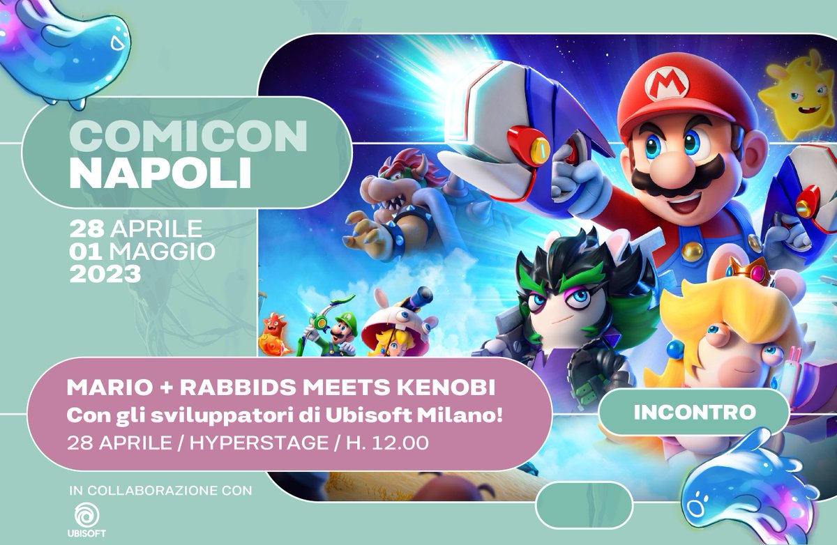 Il 28 aprile ore 12.00 presso l'Hyper Stage scoprite i retroscena sulla creazione del videogioco sviluppato da <a href="/UbisoftMilan/">Ubisoft Milan</a>: <a href="/MarioRabbids/">Mario + Rabbids Sparks of Hope</a> ! Il panel sarà tenuto da: <a href="/fabiobortolotti/">Kenobit</a> aka Kenobit, <a href="/AndreaBabich/">Bisboch</a> ,<a href="/Meloosina/">Cristina Nava</a> .
#mariorabbids #supermariobros #comicon2023
