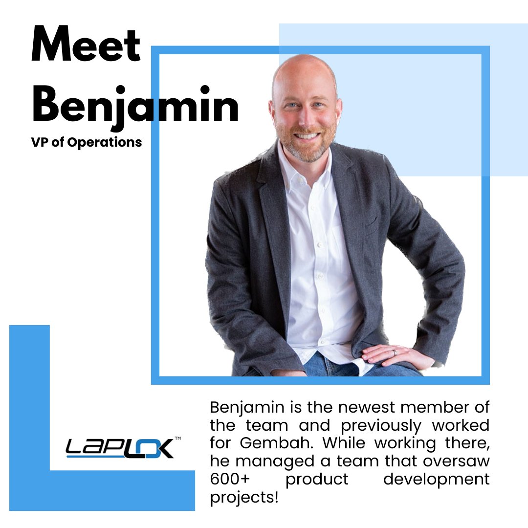 TechlokS's tweet image. Benjamin is now our VP of Ops!
He recently oversaw 600+ product development projects globally. 

He loves to use his #LapLok for all international travel!

#VPofOperations 
#vicepresident 
#LinkedIn 
#productdesign 
#productdevelopment 
#internationaltravel