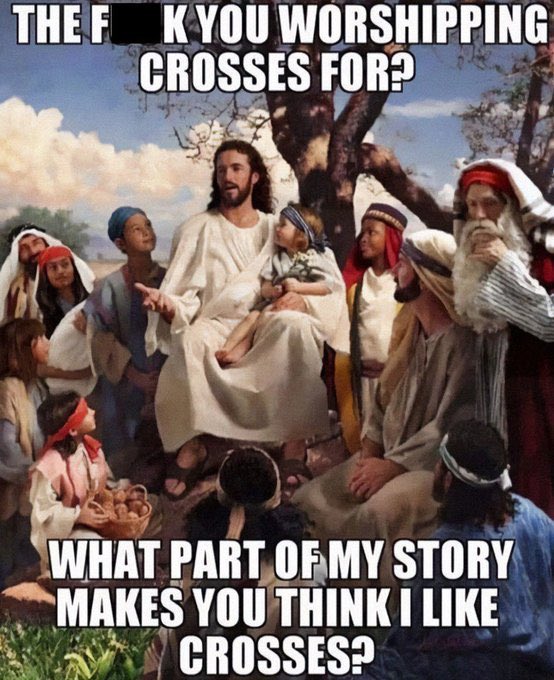 CentaurEmo's tweet photo. Day 10 of going to hell.. God Friday bonus edition
#JustInTimeForEaster
#MemesWithAThem https://t.co/4izx0JmfCg