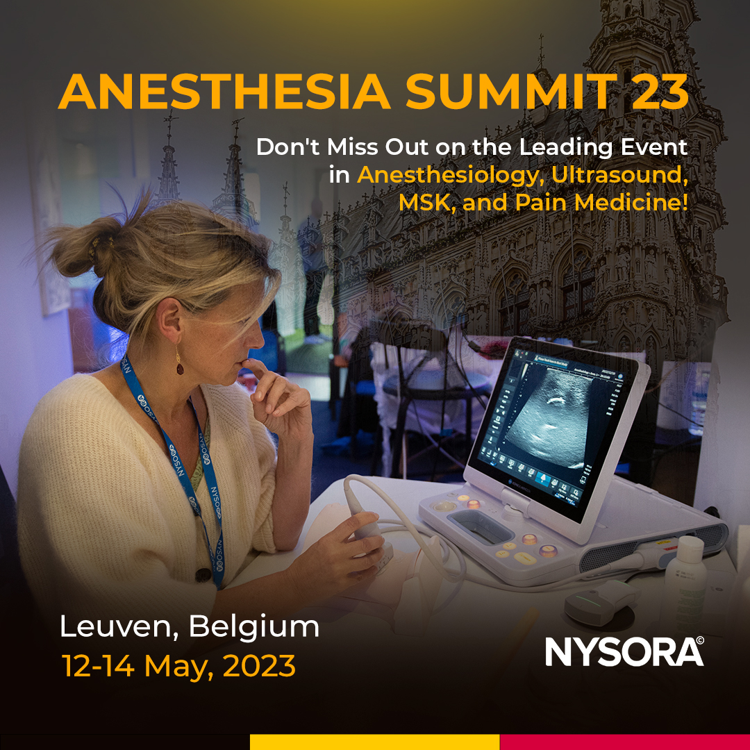 Here's a look at the live demos you can expect at NYSORA's first-ever Anesthesia Summit:
👉 Blocks for Analgesia after Abdominal Surgery
💥 Blocks for Total Knee Replacement
And that's just the start of it. Sign up now through the link in our bio!

#anesthesiaconference