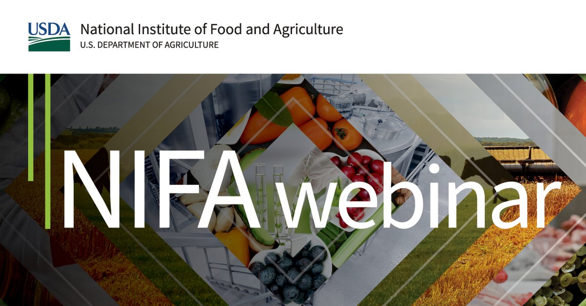 NIFA will hold a virtual, open, public listening session with remote participation only to collect stakeholder input on the implementation of the Research Facilities Act Program. Join staff April 13 at 3 p.m. EST.  More info: nifa.usda.gov/nifa-stakehold…
