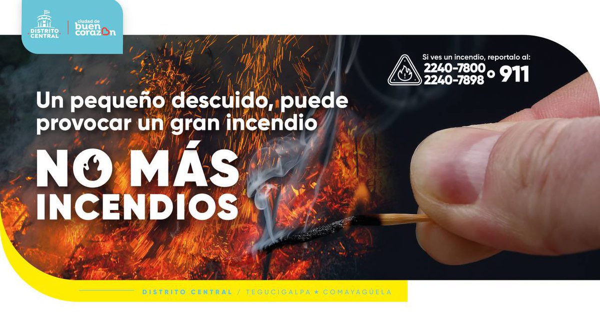 AlcaldiaDCHN's tweet photo. Recientemente hemos sido testigos de los graves daños en los bosques que que rodean la capital, específicamente en el sector del cerro El Trigo, donde un incendio voraz arrasó más de 500 hectáreas en solo 3 días.
En pro del bienestar de nuestras familias, es importante prevenir estos desastres y denunciar cualquier acción que pueda poner en peligro nuestros bosques y la biodiversidad que habita en ellos.
#NoMásIncendios
