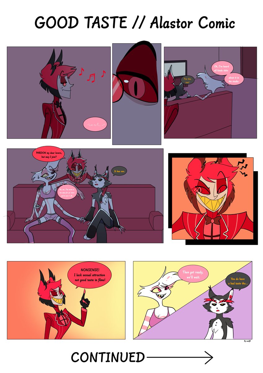 Umm... Happy (late) #InternationalAceDay !
There's a 2nd part to this #comic but today I won't have time to finish it 😥

#acealastorweek2023 #acealastorweek #alastor #alastorhazbinhotel #HazbinHotelFanart #hazbinhotelalastor #alastorfanart #radiohuskerdust #asexuality #IAD2023