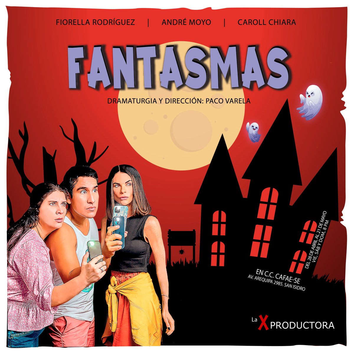 Este 28 de abril estrenamos nuestra nueva obra de teatro. ¡Ven y disfruta de una misteriosa comedia llena de enredos inesperados!

¡Consigue tus entradas ya!

#Teatro #Comedia #EstrenoTeatral #28Abril #Fantasmas #LaXProductora #Apostamosporloquecreemos