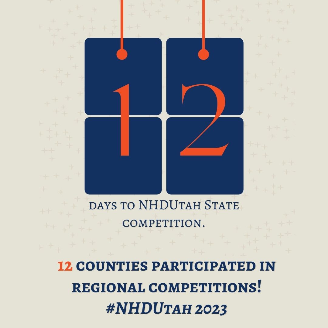 12 days to state! 12 counties participated in regional competitions!

#LearnHistoryMakeHistory #NHDUtah <a href="/NationalHistory/">National History Day</a>