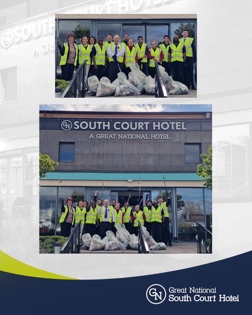 GNsouthcourt's tweet photo. The South Court team participating today in @TLC_Limerick 🙌🏼🧹 Team Limerick Clean-Up (TLC) is a massive county-wide initiative which encourages people to get involved in a volunteer one-day clean-up every Good Friday. #TLC8 https://t.co/kNNBNCN5Ua