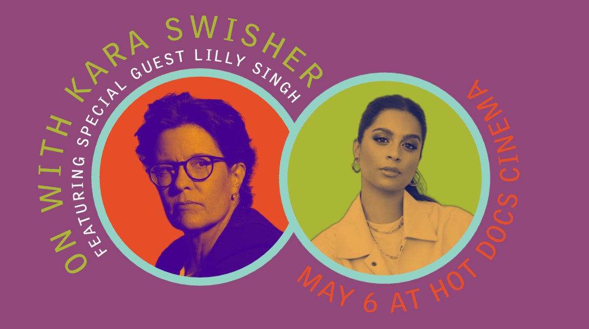 Lilly is joining the #HotDocs23 podcast on May 6, live from Toronto! We can't wait for this conversation with @karaswisher @hotdocs @HotDocsCinema 💜 Tickets & info: bit.ly/42KngXn