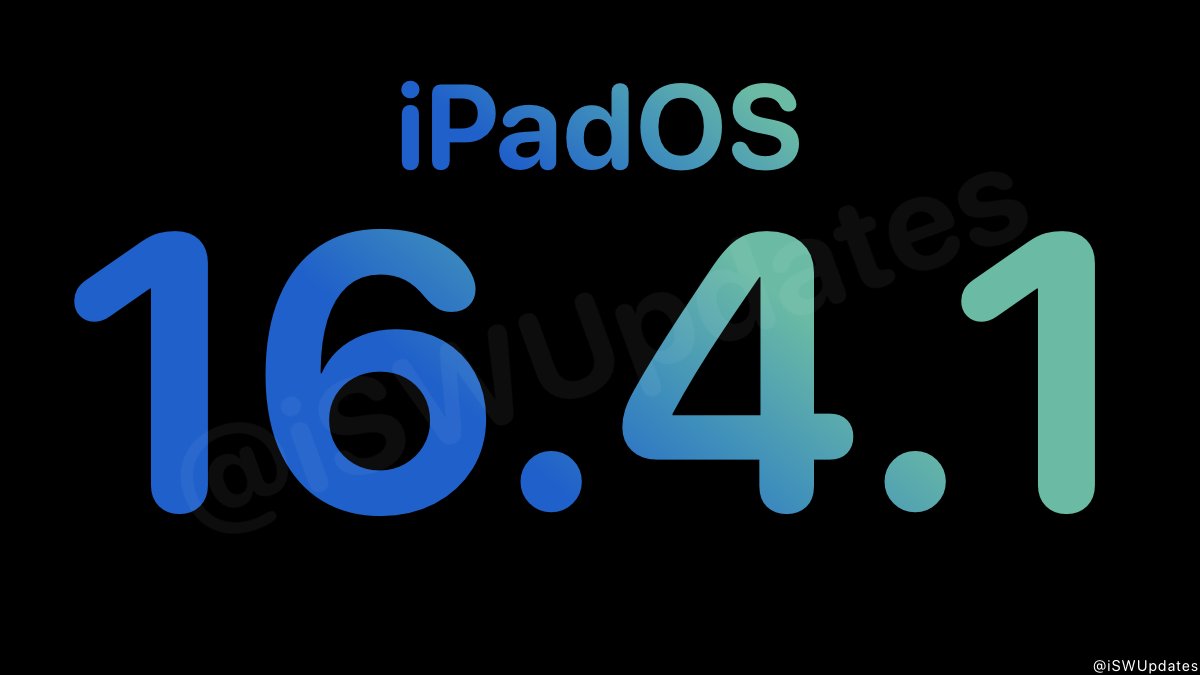 iSWUpdates's tweet image. iPadOS 16.4.1 (20E252) has been released. #iPadOS #iPadOS1641