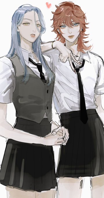 「black skirt genderswap (mtf)」 illustration images(Latest)