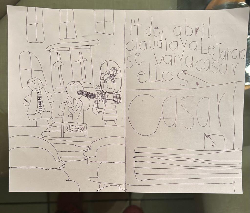 Miren la obra de arte que hizo mi sobrino 😭 no nos damos cuenta y los niños son los más emocionados de los eventos que vienen